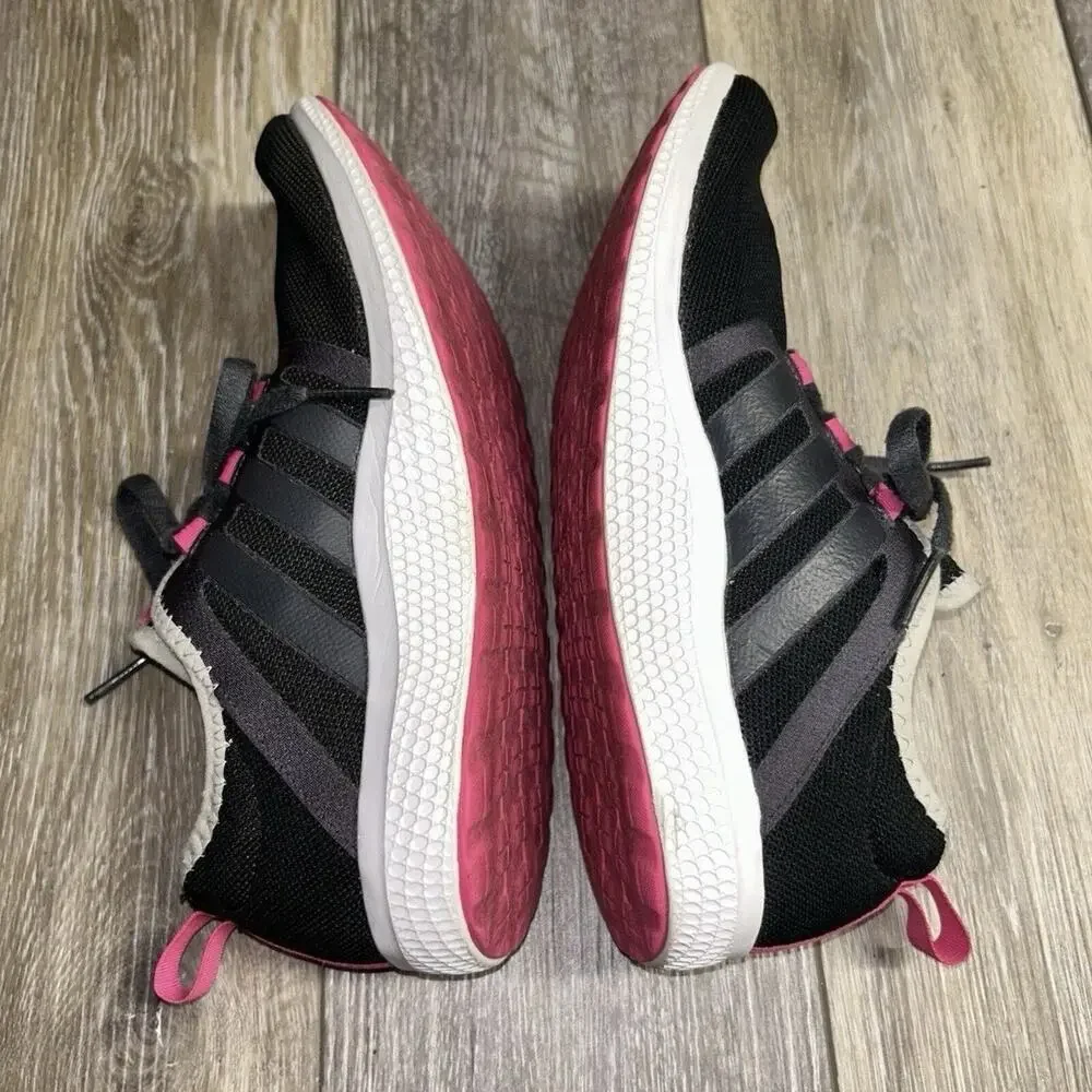 Adidas Fresh Bounce Women’s US Size 9.5 Sneaker Shoes W AQ7793 Black Grey Pink